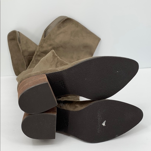 BP Nordstrom Luke Over the Knee OTK boots shoe heel olive green brown tall tan 8 - Picture 6 of 6